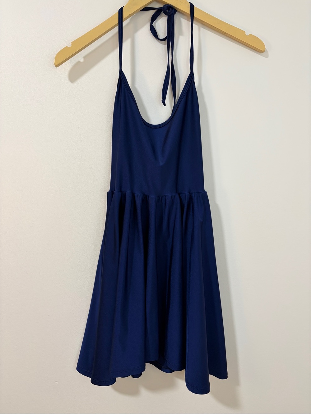 Iconic American Apparel Authentic Ballerina Halter Skater Dress Navy Blue XS